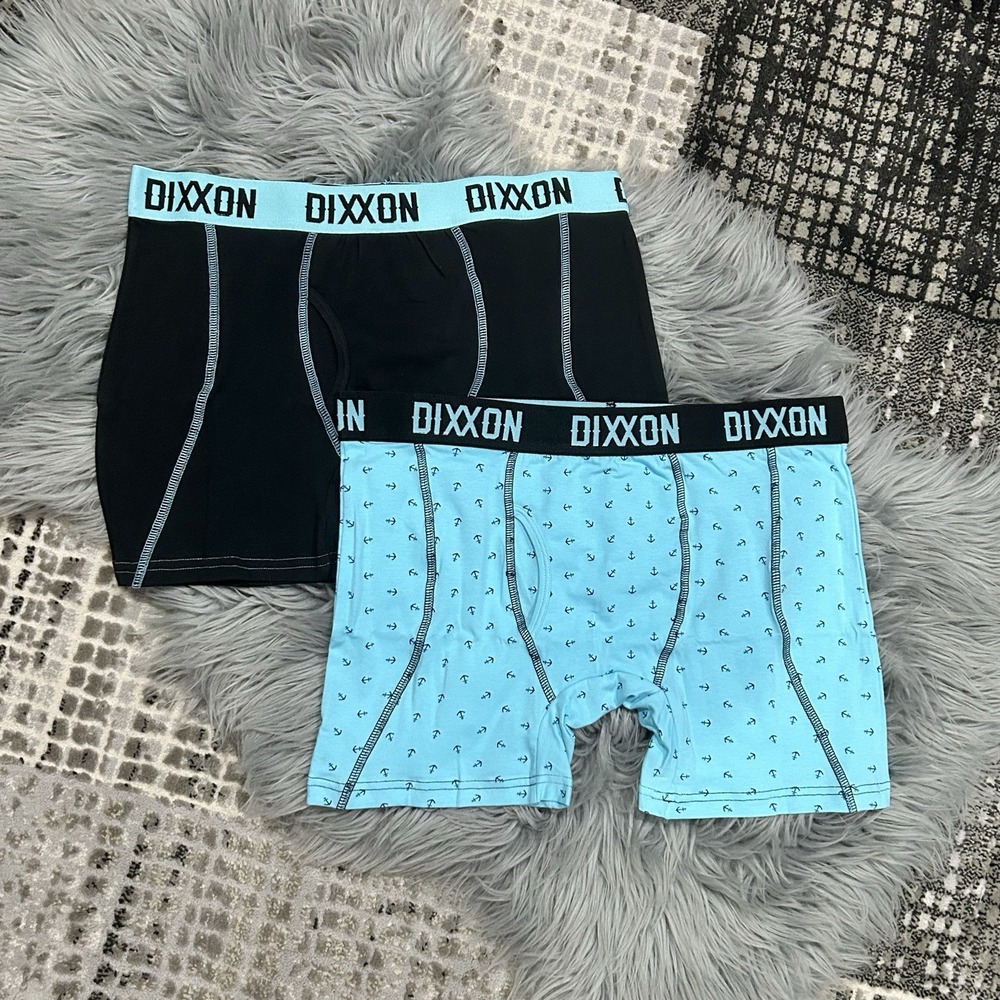 Dixxon Flannel Co Men's XL Premium Boxer Briefs Black &‎ Blue Anchors 2 Pairs